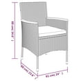 thumbnail image 4 of vidaXL 11 Piece Garden Dining Set with Cushions Black Poly Rattan, 4 of 5