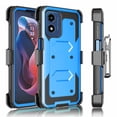 thumbnail image 3 of Tekcoo Cases for Motorola Moto G Power 5G 2024, [Buit-in Screen Protector] Combo Holster Belt Clip [Heavy Duty] [Kickstand] Full-Body Rugged Holster Case -Blue, 3 of 9