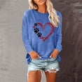 thumbnail image 2 of Mikilon Women's Printed Pullover Sweatshirts Round Neck Long Sleeve Casual Blouses, 2 of 4