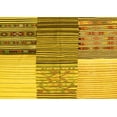 thumbnail image 1 of Ahgly Company Machine Washable Indoor Rectangle Patchwork Yellow Transitional Area Rugs, 5' x 8', 1 of 4
