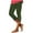 Army Green, variant on cFmduc Women's Capri Pants Tummy Control Knee Length Yoga Leggings Casual Sexy Solid Cutout High Waisted Cropped Pant