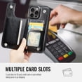 thumbnail image 3 of Funda para iPhone 13 Pro Max Wefor con billetera y RFID, negra, 3 of 9