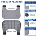 thumbnail image 5 of AlveyTech Plastic Removable Tray Table with Cup Holder, Wheel Chairs & Transport Chair Parts (White), 5 of 7