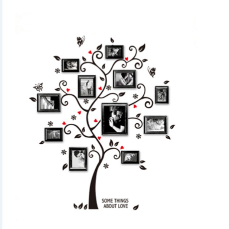 Family Photo Tree Wall Decal Stickers Living Room Home Decal Bed Baby Room Wall Decals, Memory
