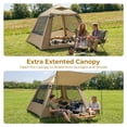thumbnail image 4 of Ktaxon 2-4 People Inflatable Tent with Hand Pump for Camping, Easy Setup Air Glamping Tents with Extra Canopy, Camping Tent for Family, Khaki, 4 of 10