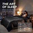 thumbnail image 2 of Orylavena Black Damask Stripe Microfiber Duvet Cover Set, King, 3-Piece, 2 of 12