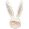 thumbnail image 1 of Gorro de conejo ZHAOCHENG de peluche divertido con orejas blancas y negras para fiesta, 1 of 5