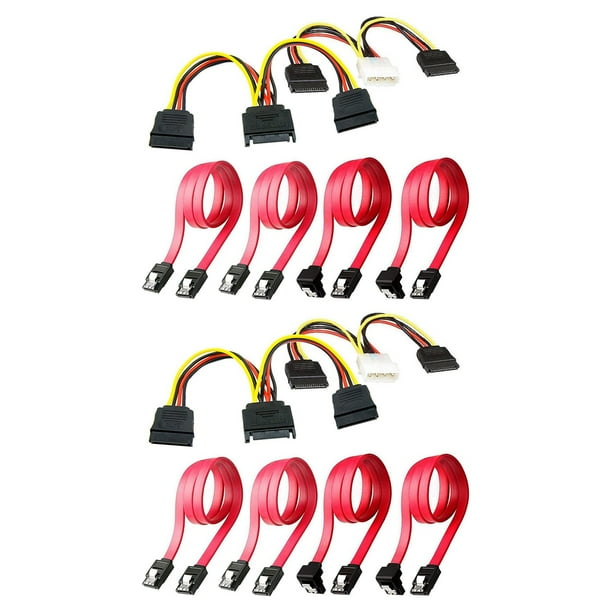 SSD/SATA III Hard Drive Connection Cables(4 Pin to Dual 15 Pin,15 Pin