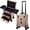 Rose Gold, variant on Professional Rolling Makeup Case Aluminum Trolley Train Case with Swivel Wheels for Makuep Artist Travel Cosmetic Organizer with Sliding Drawers for Nail Tech Hairstylist Barber Rose Gold