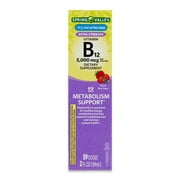 Spring Valley Liquid Vitamin B12, 5000mcg, Metabolism Supplement, Berry, 2 fl oz
