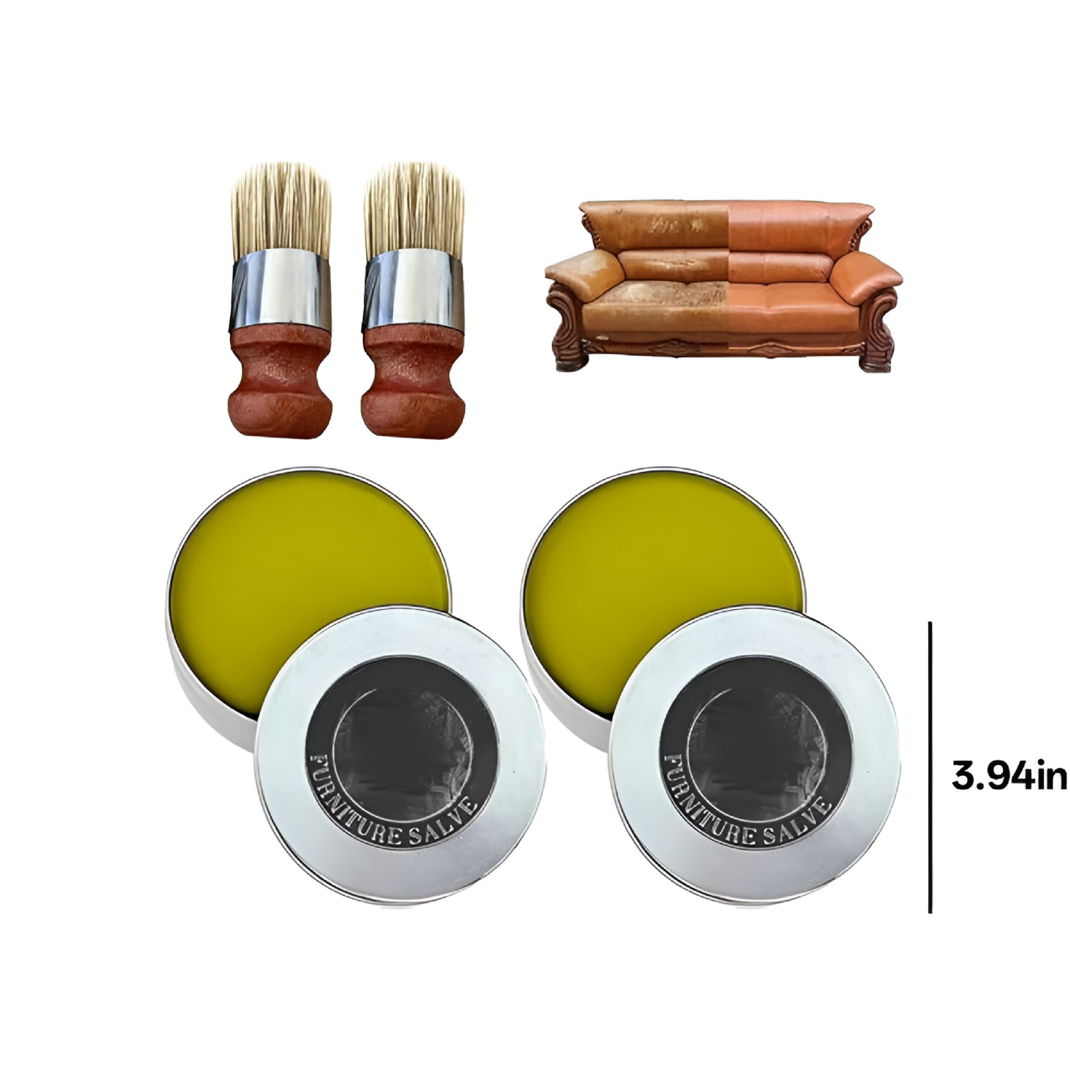 RAGUPEL 2026 New Leather Repair Cream with Brush, for Furniture, Car Interior (2) for Sofa, Chair, Car Seat, Bag, Jacket, Shoes