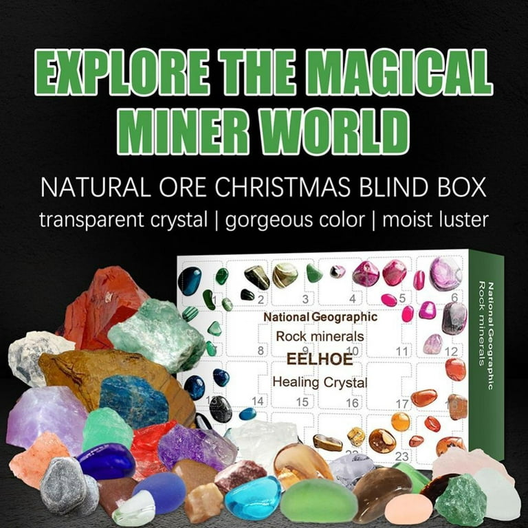 Spdoo Rocks Kit 24 PCS Rock Collection Box for Kids Gemstones for Kids 