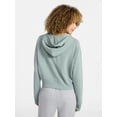 thumbnail image 5 of Athletic Works Women's Mineral Wash French Terry Cropped Zip Hoodie, Size XS-XXXL, 5 of 7