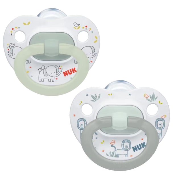 Chupetes NUK Orthodontic Boy de 0 a 6 meses, color azul (paquete de 2)