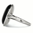 thumbnail image 3 of Stainless Steel Black Agate Size 7 Ring Size 7, 3 of 3