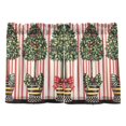 thumbnail image 7 of Yayeee Kitchen Curtains Tier Pair Light Filtering 27"x24" Rod Pocket Short Cafe Window Panel, Stripes Trees, 7 of 7