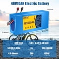 thumbnail image 2 of 48V 10Ah Ebike Battery for Adult Electric Bicycle 1000W Motor, Lithium Ion Battery with XT60 UL2271, 2 of 4
