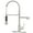 Silver, variant on GPED Kitchen Faucet, Kitchen Sink Faucet with 2 Function Sprayer, SUS304 Stainless Steel & Double-Headed, Single Handle High Arc Kitchen Faucet with Pull Down Sprayer & Deck Plate, Brushed Nickel