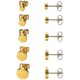 thumbnail image 1 of Pendientes redondos Yashi Hechos a mano Acero inoxidable Dorado 5 pares, 1 of 5