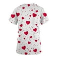 thumbnail image 5 of TIMIFIS Blouse d'Uniforme de Travail pour Femmes, Manches Courtes, Col en V, avec Poches - Blanc, 5 of 5
