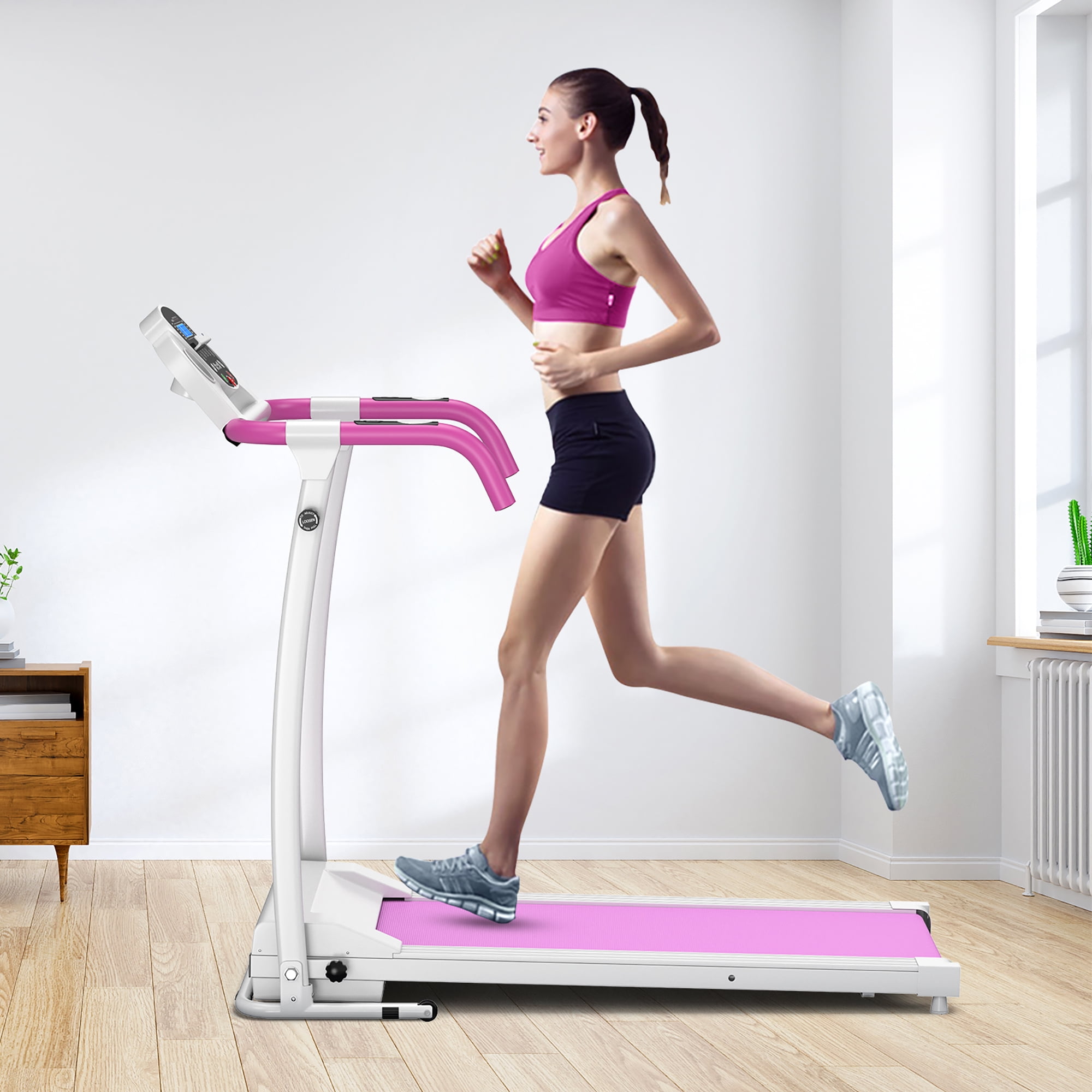 Costway 800W Folding Treadmill Electric Support Motorized Power
