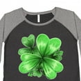 thumbnail image 4 of Inktastic Painted Clover Patch Shamrocks for St. Patricks Day Women's Plus Size T-Shirt, 4 of 5