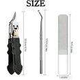 thumbnail image 7 of Black Anti-Slip Grip Gear Lock Nail Clipper Set, Ultra-Sharp Curved Blades for Precise Access to Grooves, Heavy Duty Pedicure Tool for Men & Seniors, 7 of 7
