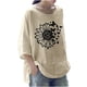 thumbnail image 1 of Camiseta holgada de manga 3/4 con cuello redondo y estampado a la moda para mujer Fridja  fjkfkj3473, 1 of 5