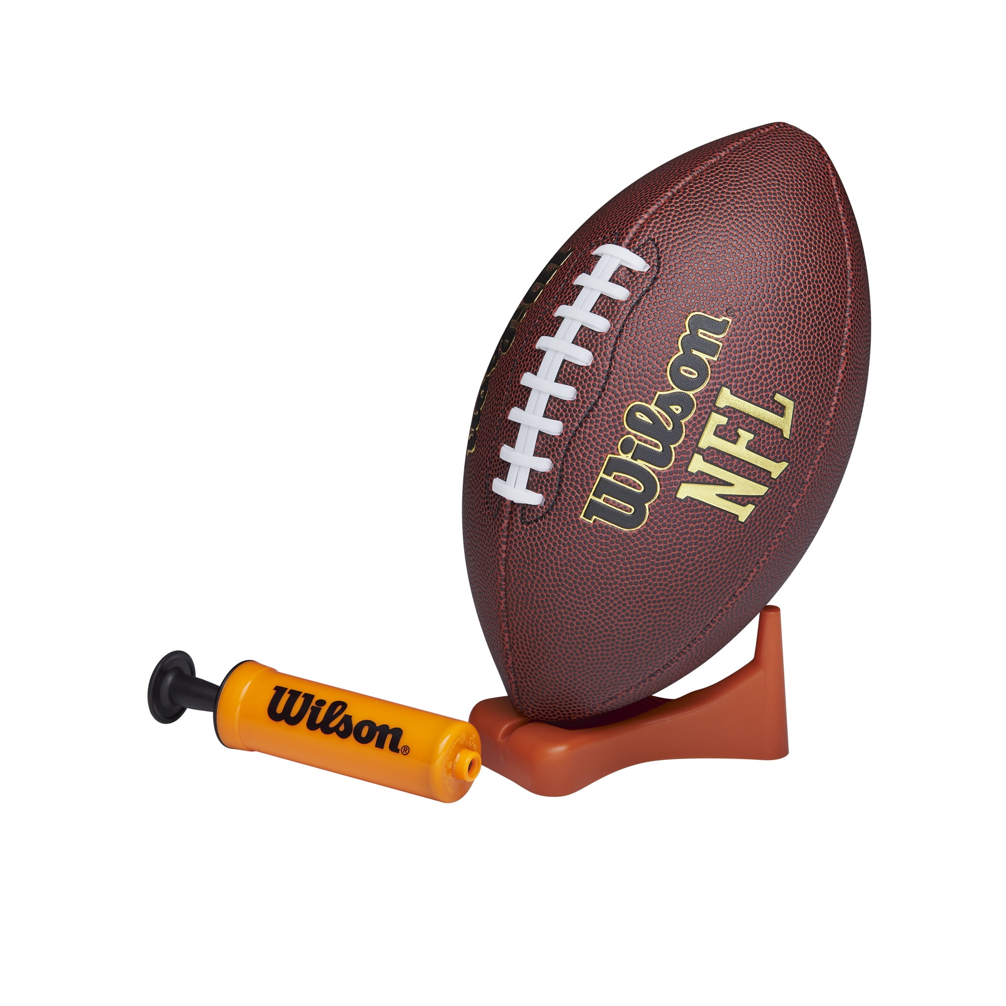 Wilson Composite Leather Junior Football with Pump and Tee 