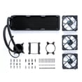 thumbnail image 3 of Fractal Design Celsius S36 - 360 mm Radiator - Silent Liquid CPU Cooler - PWM - Intelligent Controls - 3x Fractal Design Dynamic X2 PWM GP-12 120Mm Silent Fans Included - 1/4" Fitting - Black, 3 of 4