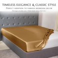 thumbnail image 3 of THXSILK Silk Fitted Sheet, 100% Pure 19 Momme Mulberry Silk, Only Seamless Bedding Set with 16'' Deep Pocket Elastic Adjustable(King Size 76''x80''+16”,  Metallic Gold), 3 of 9