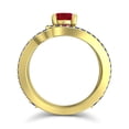 thumbnail image 4 of 2.50 Ct Round Shape Red Ruby & Blue Sapphire Gemstone Sparkle Wedding Ring for Ladies Solid 14K Yellow Gold Size 3.5 by Diamond-Capitals, 4 of 8