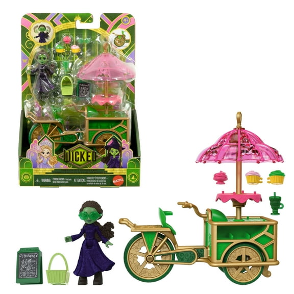Universal Pictures' Wicked Emerald City Dessert Cart Toy with Cart, Small Doll & 7 Accessories