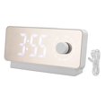 thumbnail image 1 of Reloj despertador digital Reloj despertador con espejo y luz LED recargable -10C?50C Reloj de cuenta regresiva de temperatura para dormitorio, oficina, cocina y coche, 1 of 5