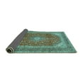 thumbnail image 2 of Ahgly Company Indoor Round Medallion Turquoise Blue Traditional Area Rugs, 5' Round, 2 of 4