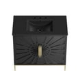 thumbnail image 4 of Sink Vanity Cabinet, Black, Wood, Hotel Bedroom Bathroom, Modern Contemporary HB34674, 4 of 11