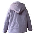 thumbnail image 4 of Drses Women's Crew Neck Pullover Puffer Jacket - Long Sleeve with Half Zip and Hood, 4 of 6