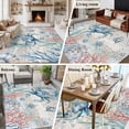 thumbnail image 6 of Coastal Crab Large Area Rugs for Bedroom Living Room, Soft Non Slip Carpet Bedside Rug, Nautical Beach Ocean Conch Coral Starfish Rectangular Floor Cover Kitchen Accent Rug 5'x8' for Office, 6 of 9