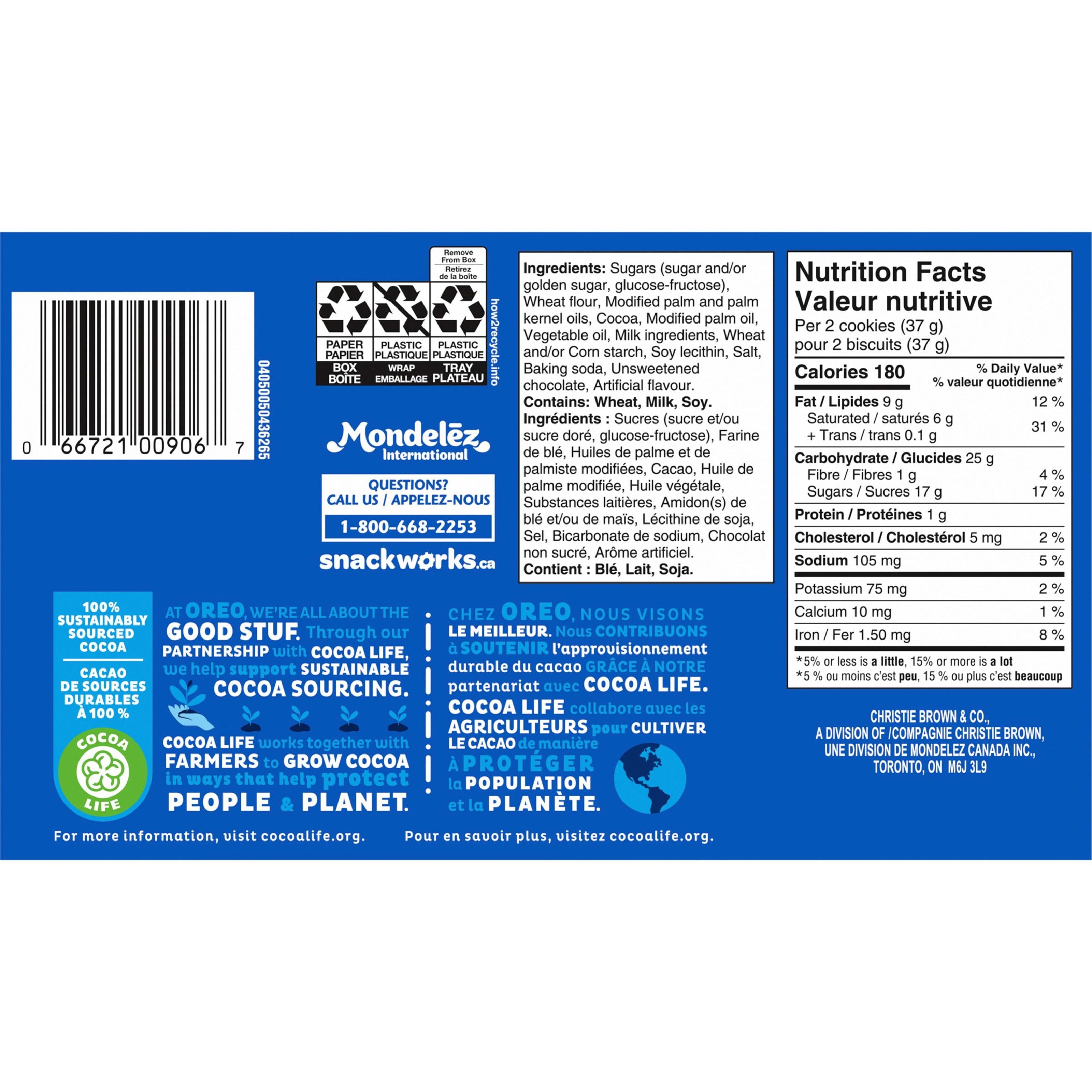 OREO Enrobés de Fudge 224 g