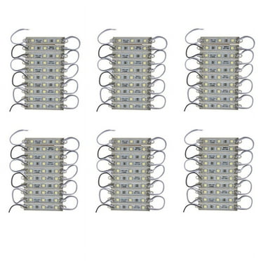 60Pcs 5050 SMD 3 LED Module LED Strip String Light Waterproof DC 12V White
