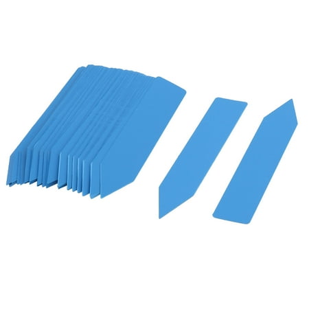 Nimes Garden - Garden Yard Plastic Plant Seeds Name Marking Tag Label Blue 4 Inch Length 50pcs