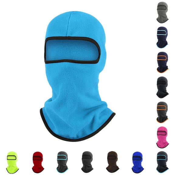 XIAOCHA Snug Solid Balaclava for Men , Wind‑Blocking Backcountry Faceguard,Sky Blue