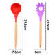 thumbnail image 2 of Juego de utensilios de cocina de silicona de 2 piezas, utensilios de cocina de madera fáciles de limpiar, utensilios de cocina antiadherentes, 2 of 5