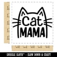 thumbnail image 2 of Cat Mama Mom Square Rubber Stamp Stamping Scrapbooking Crafting - Large 2.75in, 2 of 7