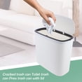 thumbnail image 2 of Omeite Push-button automatic pop-up lid mini trash can (white 10L), 2 of 7