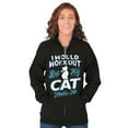 thumbnail image 3 of Crazy Cat Ladies Funny Gym Workout Womens Plus Size Graphic Zipper Hoodie Brisco Brands 2X, 3 of 5