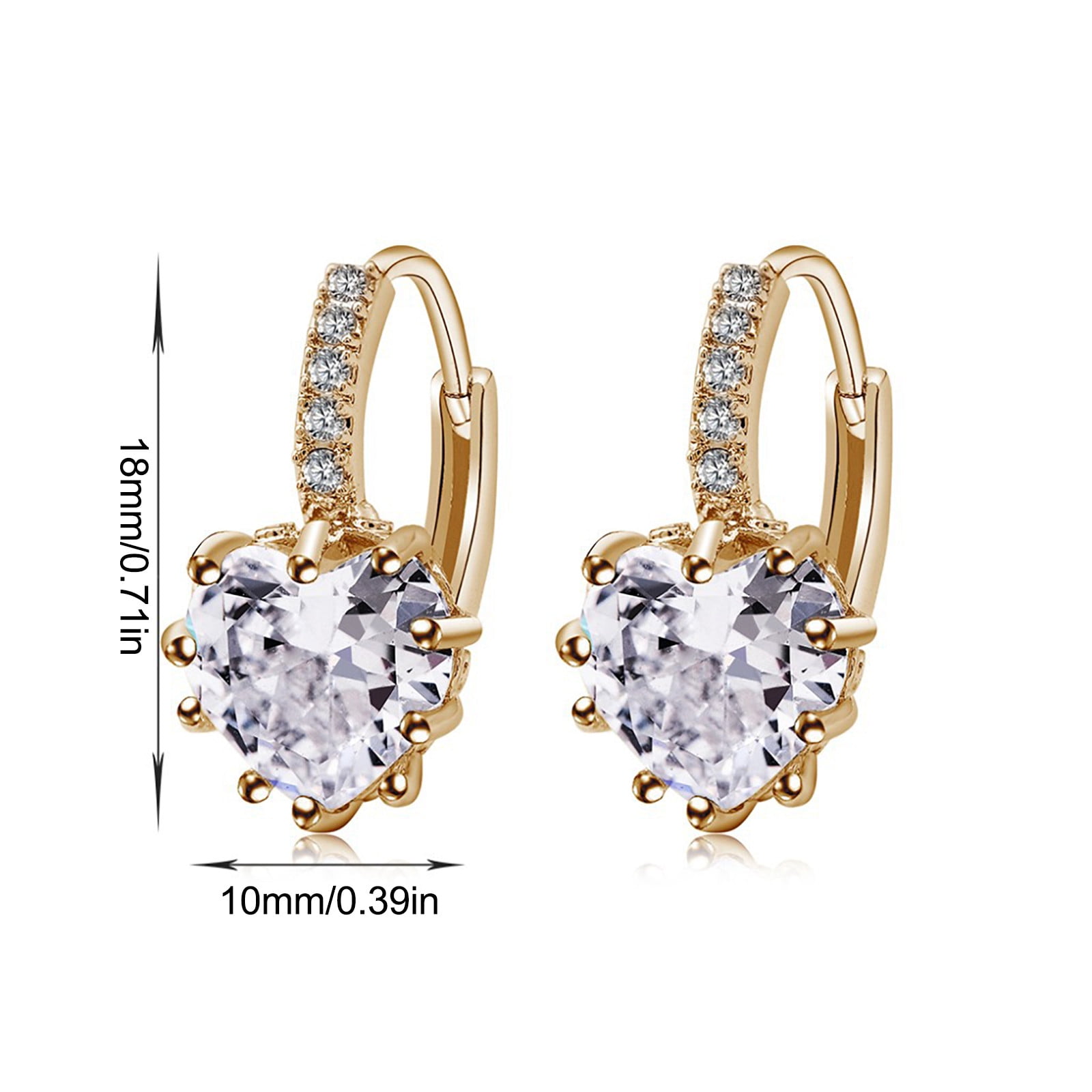Bijoux En Argent Sterling 925, Boucles D'oreilles En Forme De Cœur En