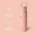 thumbnail image 6 of BOTTLE BOTTLE 24 oz Sports Water Bottle Stainless Steel Insulated Water Bottle with Straw and Pills Holder Salmon, 6 of 7