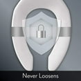 thumbnail image 3 of MAYFAIR 8440EC 000 Open Front Toilet Seat will Never Loosen and Easily Remove, ROUND, Durable Enameled Wood, White, 3 of 7