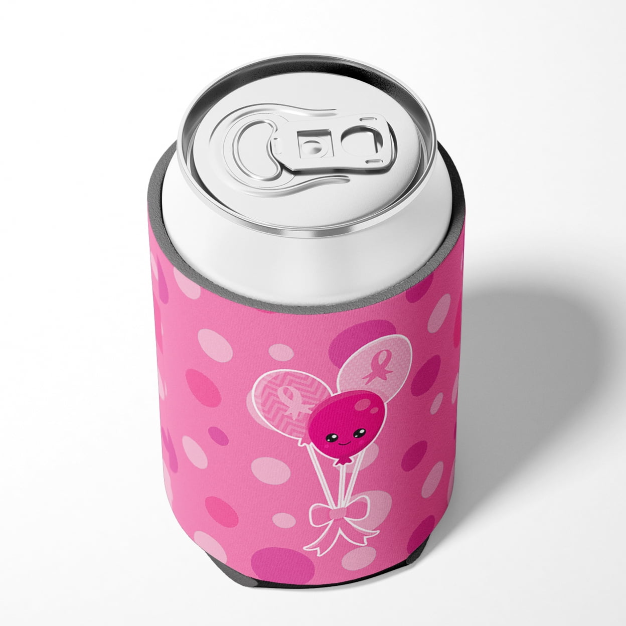 Breast Cancer Awareness Ribbon Balloons Can or Bottle Hugger